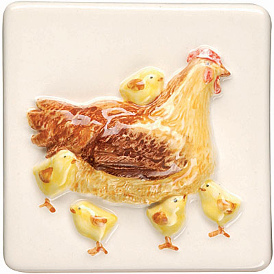 Original Style Original Style A La Ferme Clematis 4 X 4 Hen Chicks Tile  &  Stone