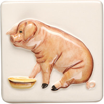 Original Style Original Style A La Ferme Clematis 4 X 4 Pig Tile  &  Stone