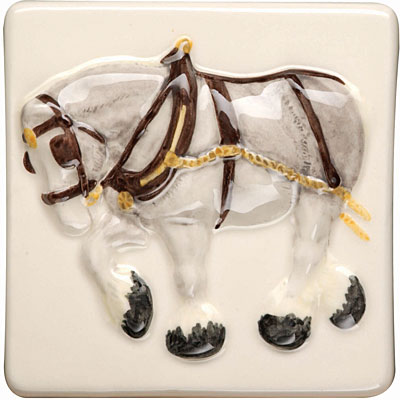 Original Style Original Style A La Ferme Clematis 4 X 4 Shire Horse Tile  &  Stone