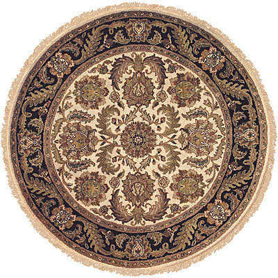 Jaipur Rugs Inc. Jaipur Rugs Inc. Atlantis 4 Round Magnolia Dark Ivory / ebony Area Rugs
