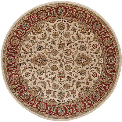 Jaipur Rugs Inc. Jaipur Rugs Inc. Atlantis 6 Round Taj Dark Ivory Red Area Rugs
