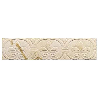 Alfagres Alfagres Tumbled Marble - Releif Line Crema Marfil Bullnose (lr20) Lr20