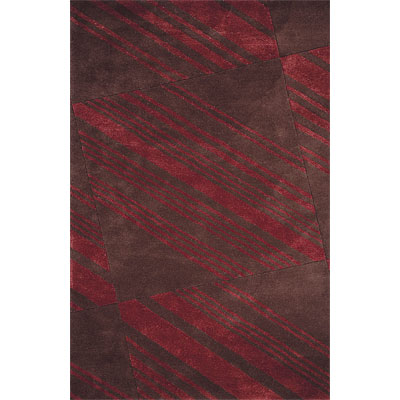 Delos, Inc. Delos, Inc. Delos Styles 5 X 8 Pinstripe Cherry Chocolate Area Rugs