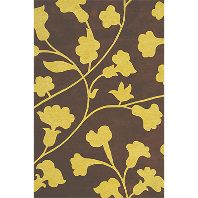 Delos, Inc. Delos, Inc. Bloom 3 X 5 Zest Espresso Area Rugs
