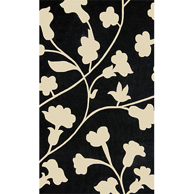 Delos, Inc. Delos, Inc. Bloom 7 X 10 Zest Black White Area Rugs