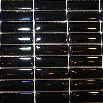 Maestro Mosaics Maestro Mosaics Crystal Glass Mosaic Black Tile  &  Stone
