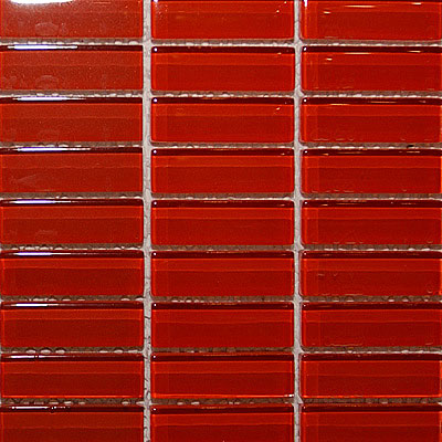 Maestro Mosaics Maestro Mosaics Crystal Glass Mosaic Red Tile  &  Stone