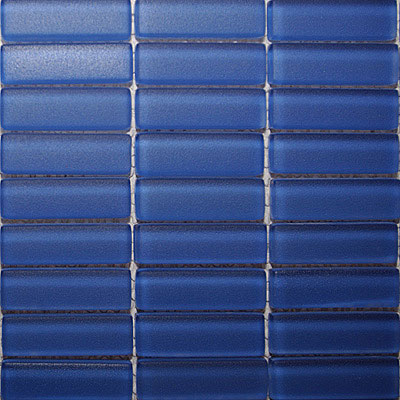 Maestro Mosaics Maestro Mosaics Crystal Glass Frosted Mosaic Medium Blue Tile  &  Stone