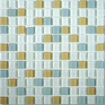 Mirage Tile Mirage Tile Glass Mosaic Blends 1 X 1 Moonstone Tile  &  Stone