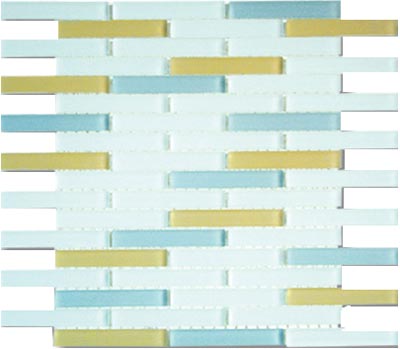Mirage Tile Mirage Tile Glass Mosaic Blends 5 / 8 X 4 Moonstone Tile  &  Stone