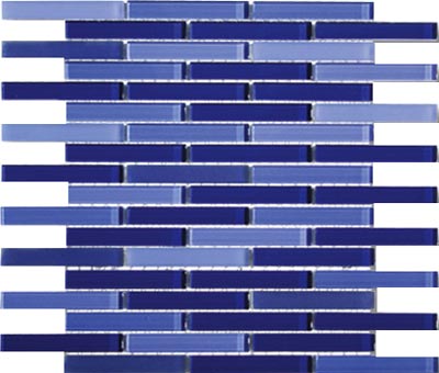 Mirage Tile Mirage Tile Glass Mosaic Blends 5 / 8 X 4 Seaworld Tile  &  Stone