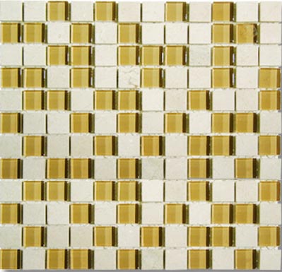 Mirage Tile Mirage Tile Glass  &  Stone Mosaic 1 X 1 Mgs101 Tile  &  Stone
