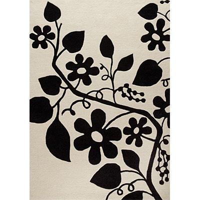 MAT The Basics Mat The Basics Mercedes 6 X 8 White Black Area Rugs