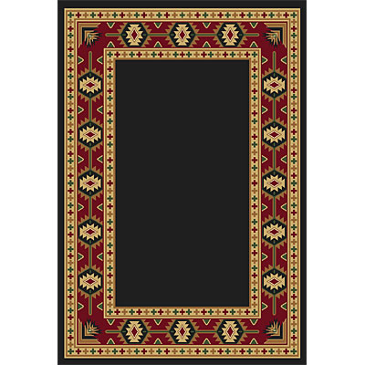 Orian Rugs Orian Rugs Fiero 5 X 7 Lodge Border Black Area Rugs
