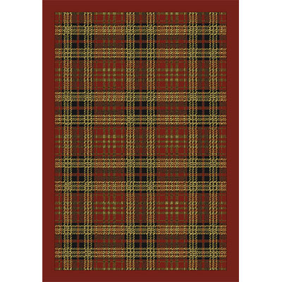 Orian Rugs Orian Rugs Firenze 8 X 11 Plaid Allover Border Rouge Area Rugs