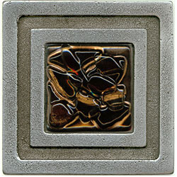 Miila Studios Miila Studios Aluminum Milan 4 X 4 Milan With Earth Crystals Tile  &  Stone
