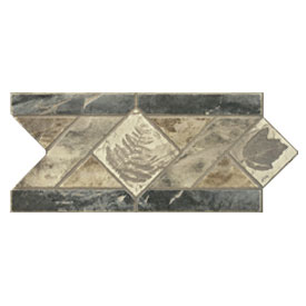 Dune Dune Emphasis Ceramic Borders Floor 6x12 Lithos Gris Tile  &  Stone