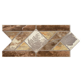 Dune Dune Emphasis Ceramic Borders Floor 6x12 Lithos Marron Tile  &  Stone