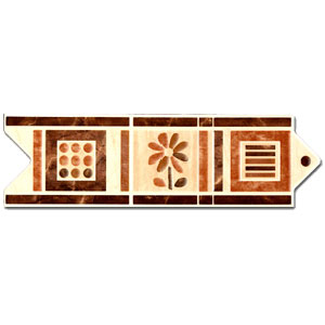 Dune Dune Emphasis Ceramic Borders Professional 3 1 / 4 X10 Flora Tile  &  Stone