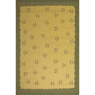 Stepco Stepco Patio Rugs 10x12 1302 Cream Green Area Rugs