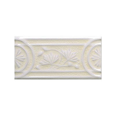 Adex USA Adex Usa Hampton Listello Flower 3 X 6 Bisque Tile  &  Stone