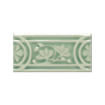 Adex USA Adex Usa Hampton Listello Flower 3 X 6 Green Tile  &  Stone