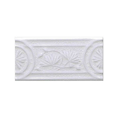 Adex USA Adex Usa Hampton Listello Flower 3 X 6 White Tile  &  Stone