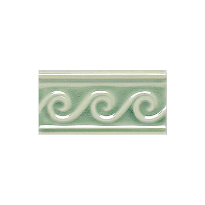 Adex USA Adex Usa Hampton Listello Waves 3 X 6 Green Tile  &  Stone