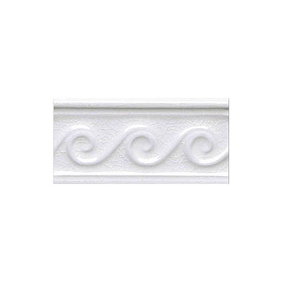Adex USA Adex Usa Hampton Listello Waves 3 X 6 White Tile  &  Stone