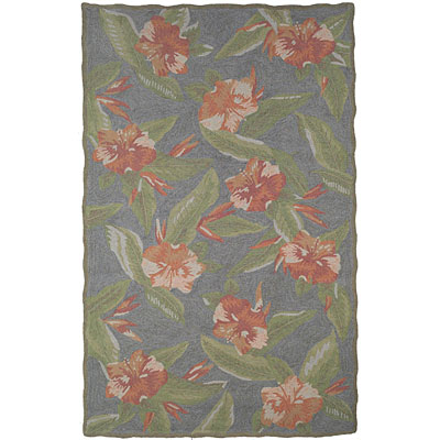 Trans-Ocean Import Co. Trans-ocean Import Co. Lido 8 Foot Round Hibiscus Bliss Surf Area Rugs