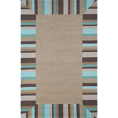 Trans-Ocean Import Co. Trans-ocean Import Co. Lido 8 Foot Square Beach Comber Border Surf Area Rugs