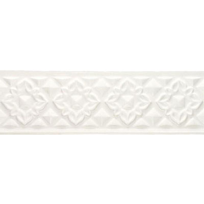 American Olean American Olean Designer Elegance Accents Ice White Floral Tile  &  Stone