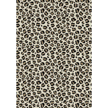 Orian Rugs Orian Rugs Carolina Fleece 5 X 7 Snow Leopard Multi Area Rugs