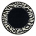 Nejad Rugs African Safari 5 Round Zebra Border Black/ivory Area Rugs
