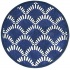 Nejad Rugs Shells Nouveau 8 Round Navy Area Rugs