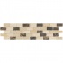 Mohawk Artistic Collection - Accent Statements - Stone Emperador Crema Gold Brick Joint Pattern Border Tile & Stone