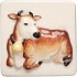 Original Style A La Ferme Clematis 4 X 4 Cow Tile & Stone