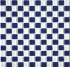 Mirage Tile Chessboard 1 X 1 Blue White Tile & Stone